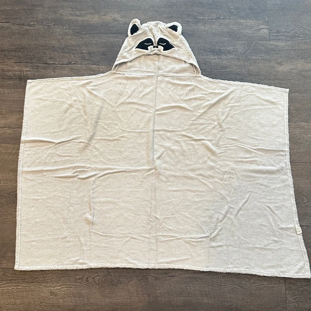 Natemia Ultra Soft Organic Bamboo Gray‎ Racoon Hooded Baby/Toddler Bath Towel